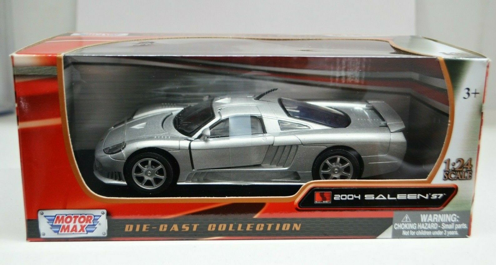 1:24 Scale 2004 Saleen S7 Silver Motor Max Diecast Model Car