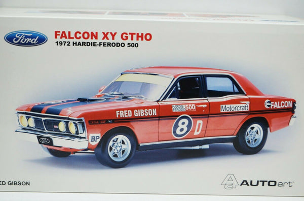 1:18 Scale Ford Falcon XY GTHO 1972 Hardie-Ferodo 500 Fred Gibson #8 D Autoart
