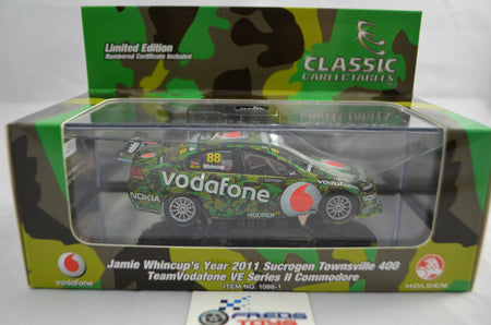 1:43 #88 Whincup 2011 Sucrogen Townsville 400 Camo TeamVodafone VE II Commodore