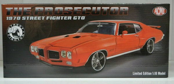 1:18 The Prosecutor 1970 Street Fighter GTO Red ACME #A1801214 Diecast Model Car
