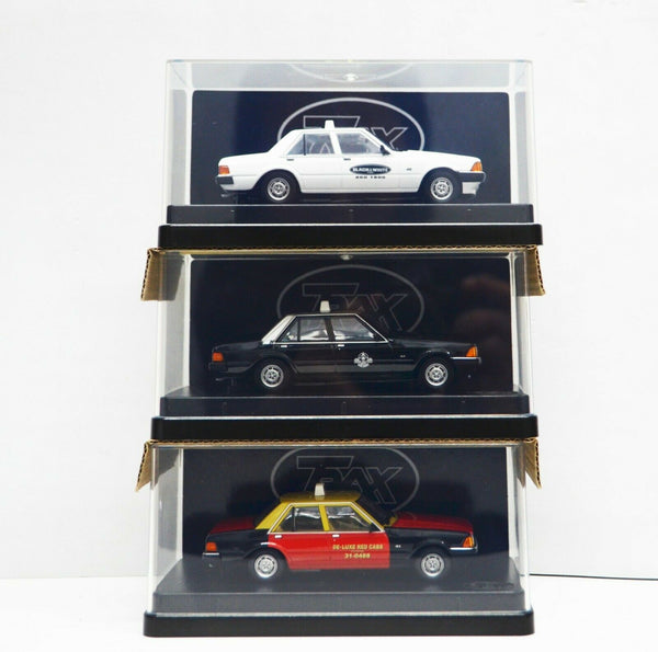 3x1:43 Scale XD 1979 Ford Falcon GL Taxi Set De-Luxe Red Black&White Cabs Black