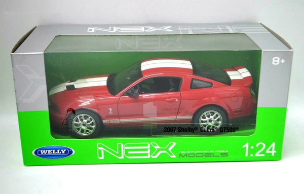 1:24 Scale 2007 Shelby Cobra GT500 Red  Welly NEX Models Diecast Model Car