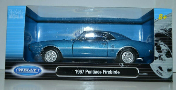 1:24 Scale 1967 Pontiac Firebird Blue Welly Collection Diecast Model Car #22502W