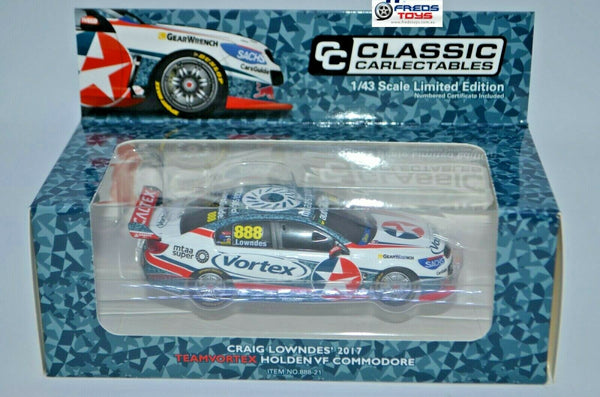 1:43 #888 Lowndes Holden VF Commodore 2017 Team Vortex Classic Carlect. #888-21