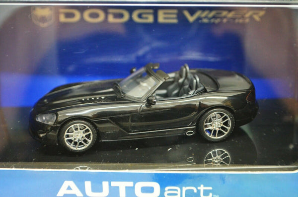 1:43 Scale Year 2003 Dodge Viper SRT-10 Black #51702 Autoart Diecast Model Car