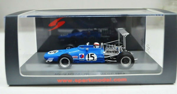 1:43 Spark Matra MS10 Winner US GP 1968 #15 JACKIE STEWART Blue Model Car