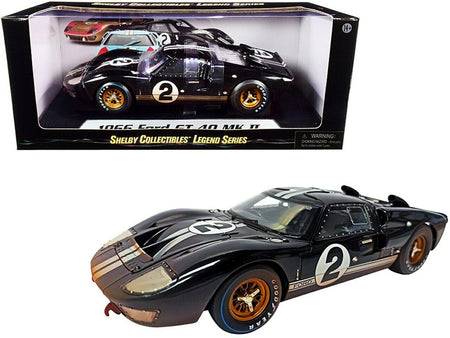 1:18 Shelby Collectibles Legends Series 1966 Ford GT-40 MK II #2 Black W/ Dirt