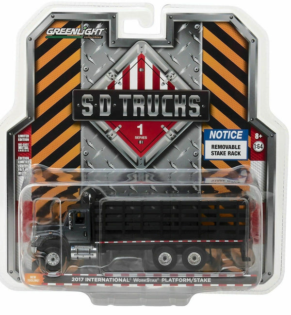 1:64 SD Trucks Series1 2017 International WorkStar Platform/Stake Greenlight