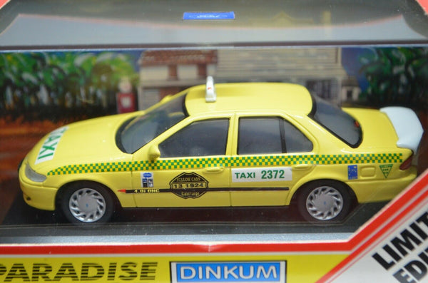 1:43 Paradise Garage Ford Falcon Futura EF Melbourne Taxi 2372 Yellow Dinkum