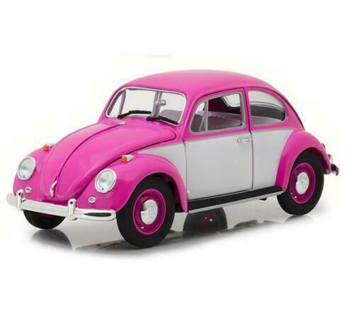 1:18 Scale 1967 Volkswagen Beetle VW Pink w/ White Greenlight Collectibles