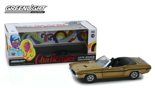 1:18 1970 Dodge Challenger R/T Gold Convertible Run With The Dodge Scat Pack