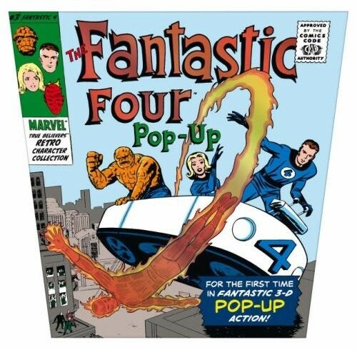 Marvel Fantastic Four Pop-Up Book - Retro Character Collection 3D Fact File