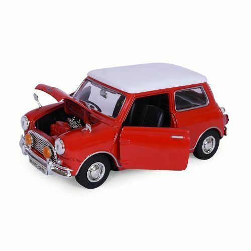 1:18 1961-1967 Morris Mini Cooper Red with White Top Timeless Legends Motormax