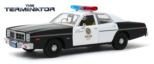 1:24 Scale The Terminator 1977 Dodge Monaco Police 1874 Car Greenlight Diecast