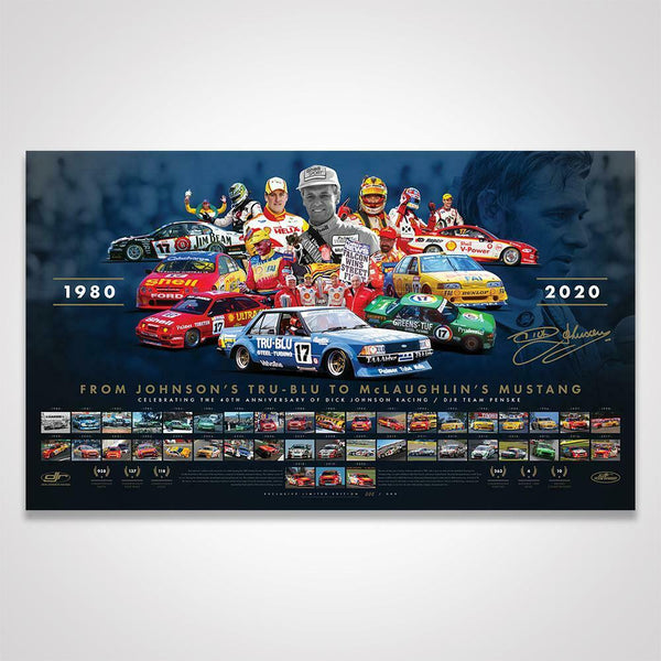 40th Anniversary of DJR Team Penske Signed Limited Edition Print #ACP040