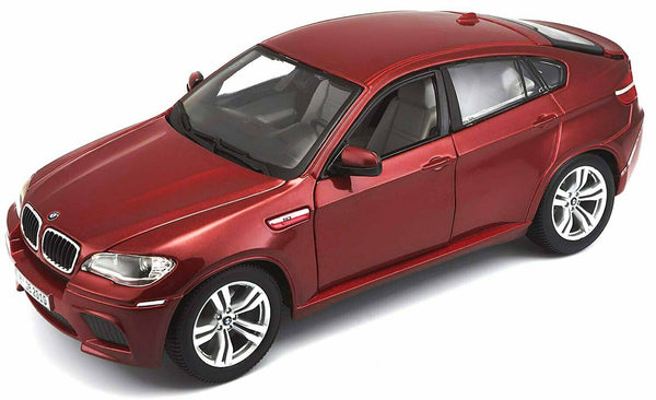 1:18 Scale BMW X6 M Maroon Burago Diecast Model Car #18-12081