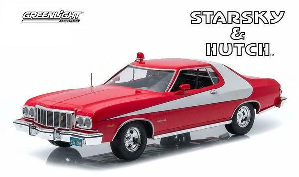 1:18 Starsky & Hutch 1976 Ford Gran Torino Red Chrome Edition Artisan Greenlight