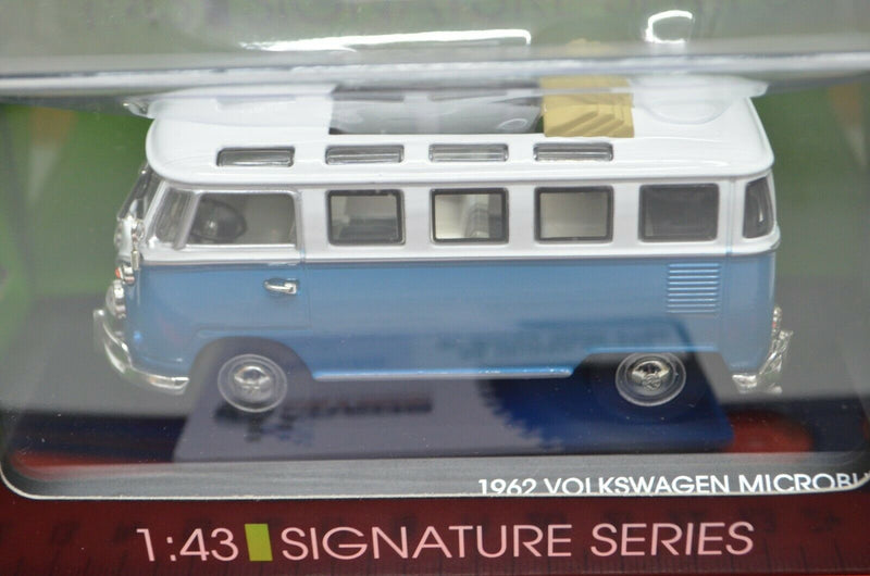 1:43 1962 Volkswagen Microbus w/ Sunroof Signature Series Lucky Diecast VW Blue