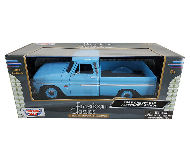 1:24 1966 Chevy C10 Fleetside Pickuo Light Blue "American Classics" by Motor Max