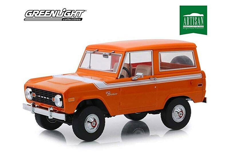 1:18 1977 Ford Bronco Special Decor Orange w/ White Stripe