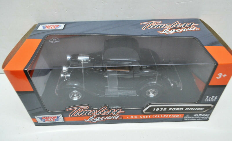 1/24 Scale 1932 Ford Coupe Black American Classics Diecast Motormax