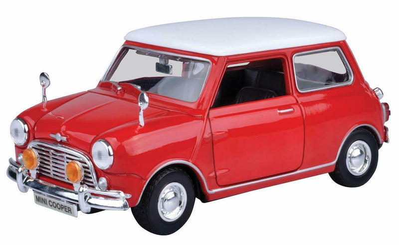 1:18 1961-1967 Morris Mini Cooper Red with White Top Timeless Legends Motormax