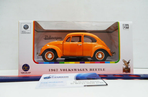 1:24 Scale 1967 Volkswagen Beetle Light Orange #24202 Lucky Diecast Model Car VW