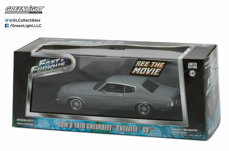 1:43 F&F Dom's 1970 Chevrolet Chevelle SS LMTD Fast & Furious Greenlight