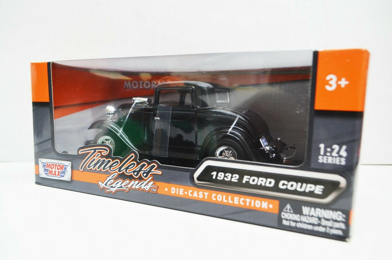 1/24 Scale 1932 Ford Coupe Black American Classics Diecast Motormax