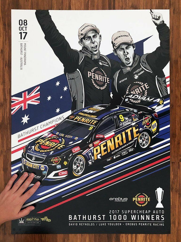 Erebus PENRITE Racing 2017 Supercheap Bathurst Winner - Standard Print Poster