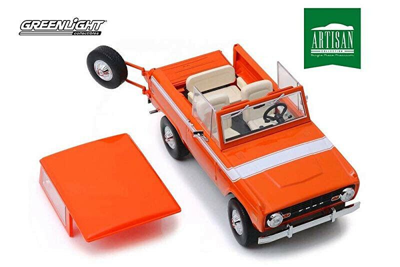 1:18 1977 Ford Bronco Special Decor Orange w/ White Stripe