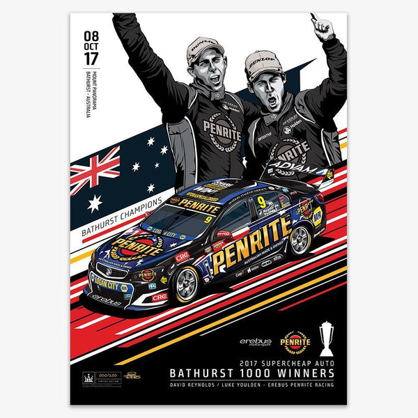 Erebus PENRITE Racing 2017 Supercheap Bathurst Winner - Variant Print Poster