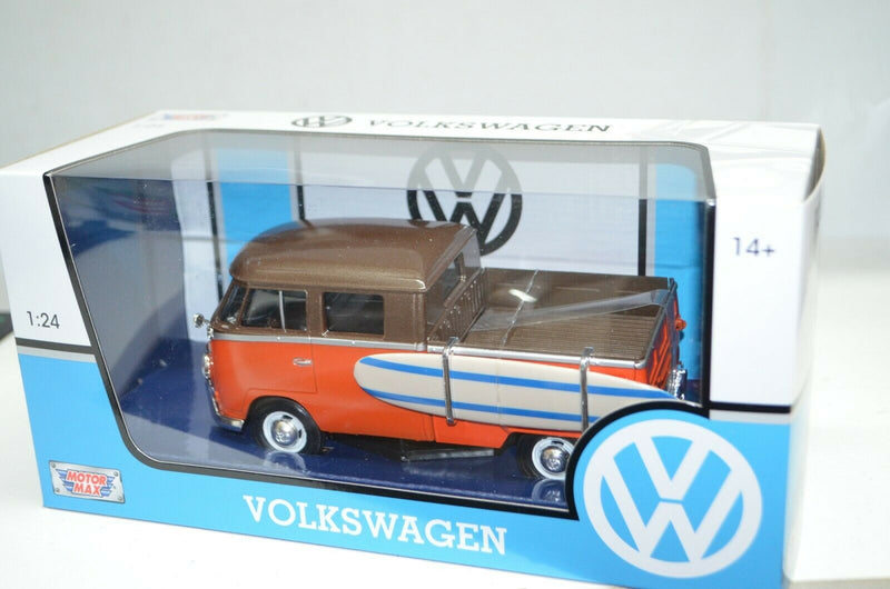 1:24 1966 Volkswagen-Type 2 T1 Pickup With Surf Board MotorMax