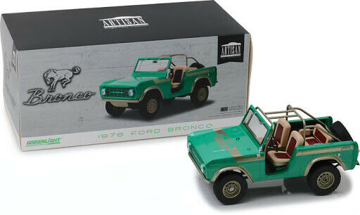 1:18 Scale 1976 Ford Bronco Jeep Green Greenlight Artisan Collection