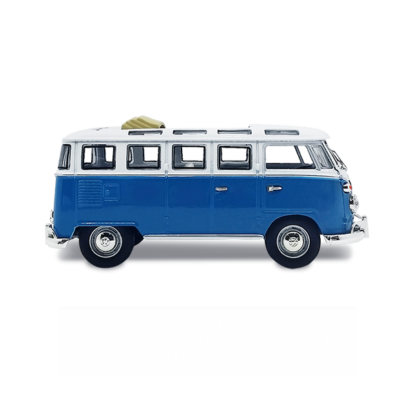 1:43 1962 Volkswagen Microbus w/ Sunroof Signature Series Lucky Diecast VW Blue