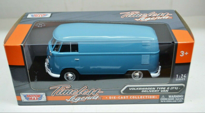 1:24 Volkswagen (VW) Type 2 (T1) - Delivery Van Blue Timeless Legends Motor Max