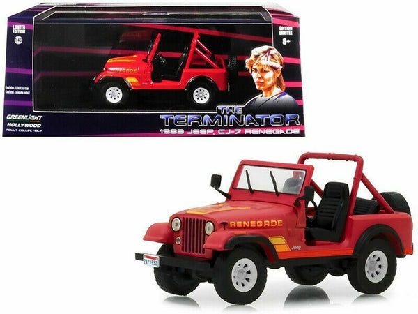 1:43 Scale The Terminator 1983 Jeep CJ-7 Renegade Reed Greenlight #86533