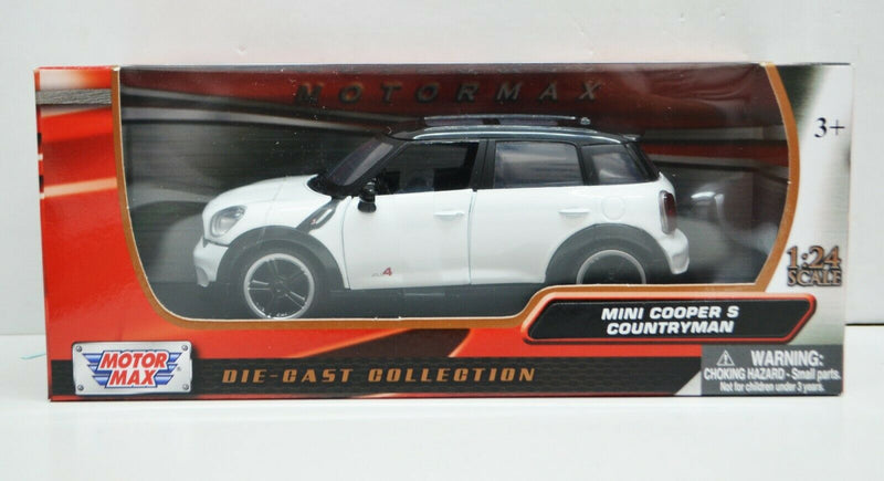 1/24 Scale Mini Cooper S Countryman White Motormax Diecast Model Car