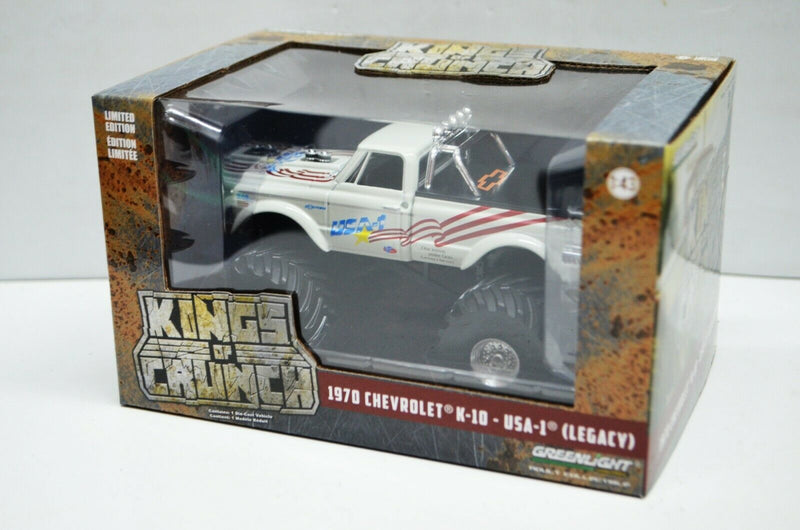 1:43 Scale 1970 Chevrolet K-10-USA-1 (Legacy) Monster Truck Kings of Crunch