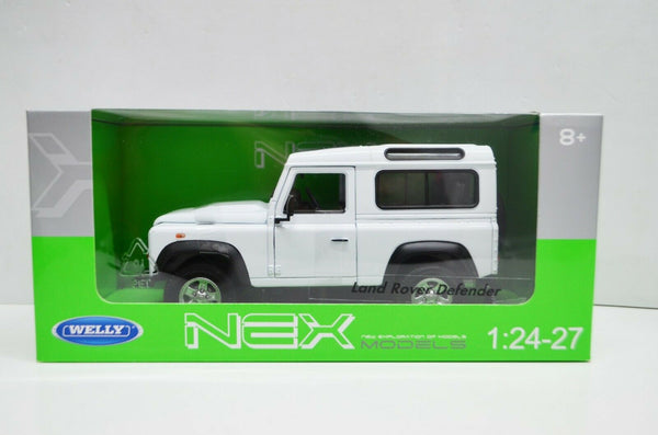 1:24 Scale Land Rover Defender White #22498W Welly Collection Diecast Model Car