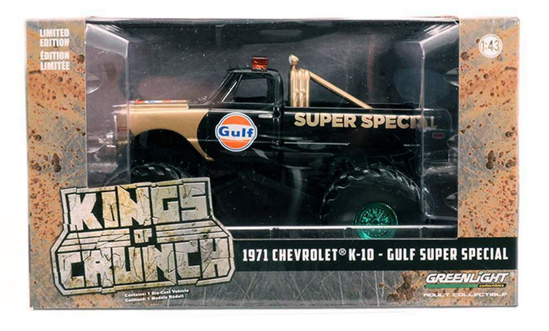 1:43 1971 Chevrolet K-10 Gulf Super Special Monster Truck Kings of Crunch