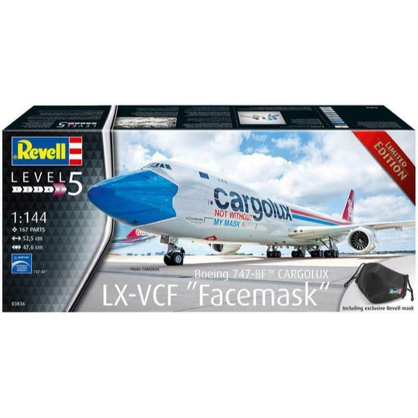 1:144 Revell Boeing 747-8F™ Cargolux LX-VCF "Facemask" Aircraft Model Kit