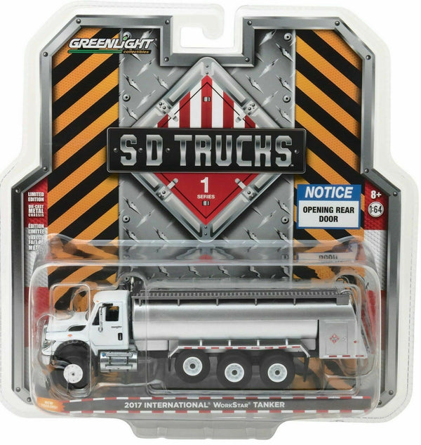 1:64 SD Trucks Series1 2017 International WorkStar Tanker Silver #450 Greenlight