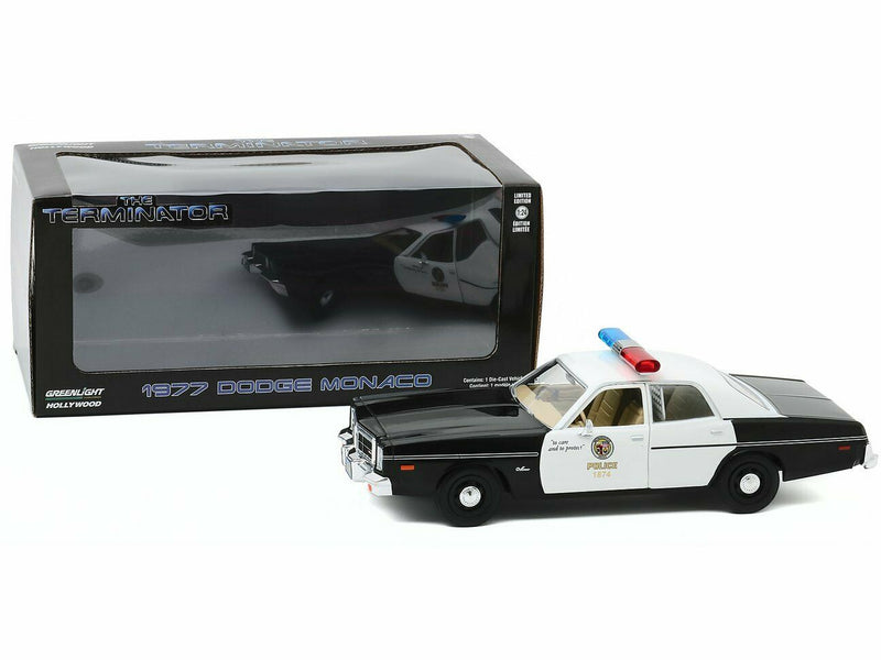 1:24 Scale The Terminator 1977 Dodge Monaco Police 1874 Car Greenlight Diecast