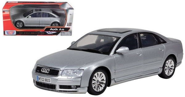 1:18 scale Audi A8 (Silver) Motor Max Diecast Model