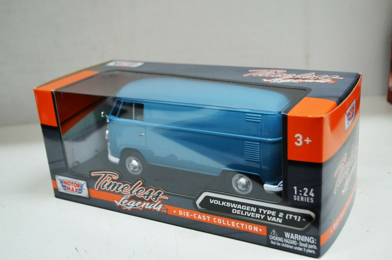 1:24 Volkswagen (VW) Type 2 (T1) - Delivery Van Blue Timeless Legends Motor Max