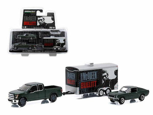 GreenLight 1:64 Hitch & Tow STEVE MCQUEEN BULLITT Trailer Set Diecast Vehicles