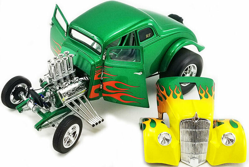 1:18 ACME Rat Fink 1933 Gasser Green Flame