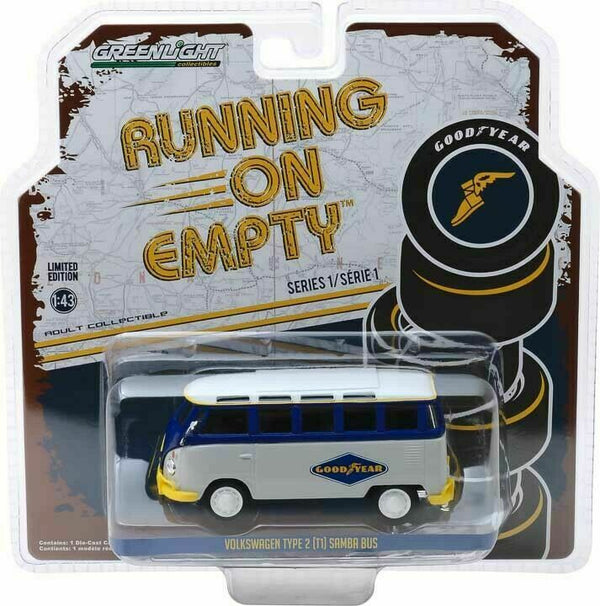 1:43 Volkswagen Type 2 (T1) Samba Bus Running On Empty Series 1 Greenlight