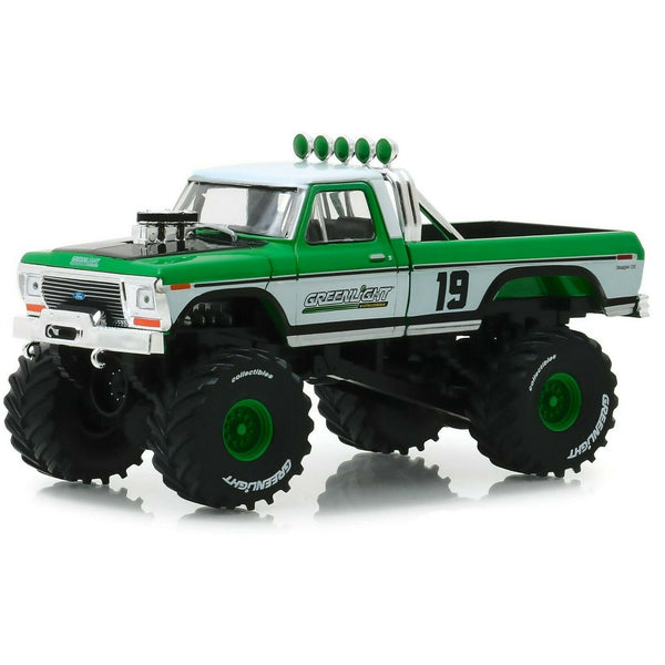 1:43 Scale 1974 Ford F-250 Monster Truck #19 Green #86162 Greenlight Diecast